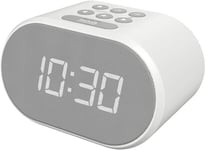 i-Box Alarm Clock Bedside With USB Charger & FM Radio, LED Backlit, USB Charger