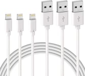 Lot De 3 Câble Chargeur , Fil Lightning Certifié Mfi Original, Câble Lightning Pour Charge Iphone 13 12 11 Pro Max Xs Max Xr X 8 7 6s Plus Se Chargeur Ipad Pro Airpods, Cordon 1m