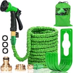 Suplong Expandable Garden Hose Pipe,100FT Expandable Hose Pipe with 3/4",1/2" Brass Fittings,Hose Pipe with 8 Function Spray Gun for Watering Plants for Garden