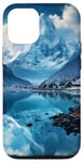 Coque pour iPhone 12/12 Pro Majestic Mountain Reflection Scenic Winter Landscape Art