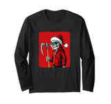 Enter the Xmas with the Grim Reaper and His Scythe Outfit Long Sleeve T-Shirt