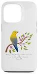 Coque pour iPhone 13 Pro Romans 8:28 All Things Verse de la Bible avec motif fleur et oiseau