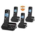 Alcatel F860 Voice Quad - Cordless Phone with answering machine and 4 Handsets