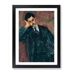 Jean Alexandre By Amedeo Modigliani Classic Painting Framed Wall Art Print, Ready to Hang Picture for Living Room Bedroom Home Office Décor, Black A2 (64 x 46 cm)