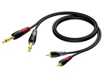 Adapter Av Procab Procab Cla631/3 2 X Rca/Cinch Male - 2 X 6.3 Mm Jack Male Mono 3 Meter