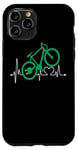 Coque pour iPhone 11 Pro E-bike Heartbeat Vélo électrique drôle Green Energy