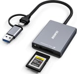 Lecteur de Carte Type A avec USB 3.2 (Gen 2) 10 Gbit/s, Adaptateur USB-C et USB-A 2 en 1 Type B CFexpress, Compatible avec Windows/Mac/Linux/Android