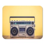 Mousepad Computer Notepad Office Retro Outdated Portable Stereo Boombox Radio Home School Game Player Computer Worker Inch