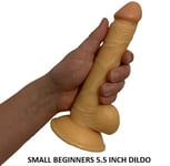 SMALL Dildo 5.5 Inch Sex Toy VAGINA ANAL PROSTATE PEGGING Slim Suction Cup