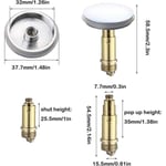 2 st Badrums Push Pop-up Click Clack Propp, 38mm Handfatspropp Pop-up Propp (FMY)