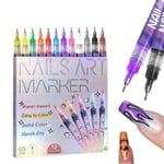 High Pigment 0.5mm Nail Polish Pen Waterproof Nail Art Pens  for Nail Art