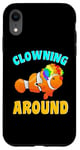 Coque pour iPhone XR Poisson clown amusant autour de l'aquarium Corail