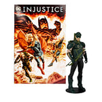 McFarlane Toys – Figurine Green Arrow de 17,8 cm – Figurines DC Multiverse – Jouets Batman – Bande dessinée Batman à Collectionner à l'intérieur – 22 pièces Mobiles – Carte d'art à Collectionner