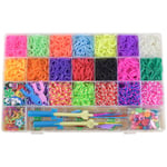 Loom Bands kit 6.800 st band - Gör egna armband & figurer flerfärgad