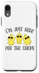 Coque pour iPhone XR I'm Just Here for the Chicks - Adorable poussin de Pâques