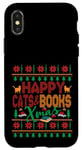 iPhone X/XS Happy Books & Cats Xmas Fair Isle Ugly Style Christmas Case