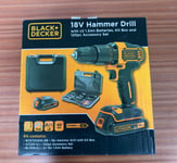 Black And Decker BCD700S1K-GB Hammer Drill 18V 2 x 1.5Ah Li-ion Kitbox