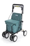 Carlett - Comfort Assist Lett900P | Chariot de Courses Pliable | avec 4 Roues | Produit Médical Classe I | Homologué | Sac Amovible 38L/15kg | Plateau Porte-Objets | Vert