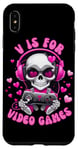 Coque pour iPhone XS Max V est pour les jeux vidéo Skull Headphones