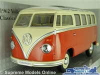 VOLKSWAGEN T1 CAMPER MODEL VAN BUS RED 1:24 SCALE OPENING PARTS LARGE CLASSIC K