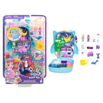 Polly Pocket coffret Licorne en Fête avec mini-figurines Polly et Lila,  plusieurs zones de jeu, 25 surprises et accessoires, jouet pour enfant,  GVL88
