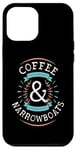 Coque pour iPhone 12 Pro Max Coffee Lovers Narrowboats Canal Barge Boat Life