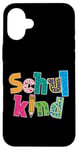 Coque pour iPhone 16 Plus Inscription scolaire colorée