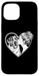 iPhone 15 Saint Bernard Mom Dog Art Valentine's Day Heart Case