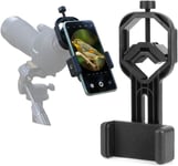 Support Universel pour t¿¿l¿¿phone Portable, Smartphone Adaptateur Universel Digiscoping Adapter pour Jumelles Monoculaire Longue-Vue Tr¿¿pied Microscope et T¿¿lescope Astronomique