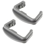 2 x Front Rail Cap End For HOWDEN HJA8362 HJA8640 Dishwasher Grey Runner Caps