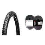 Hutchinson Cameleon-Pneu Vélo-VTT-Résistance-Tringles Rigides, Noir, 26 x 1,95 & SNC Cv657171 Lot de 2 Chambre à air de vélo Mixte, Presta, 26 x 1,70 à 2,35