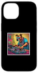 iPhone 14 Dog Music DJ Turntables Mixing Vinyl Record Party Graphic Case