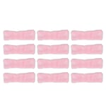 12pcs Heatless Coral Fleece Hair Rollers Hair Curlers Curl Hair Pink