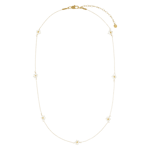 Orelia Jewellery Dainty Pearl Flower Stationed Collar Necklace