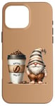 Coque pour iPhone 16 Pro Max Coffee Gnome And Extra Large Coffee Cup To Go For Barista