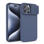 CloudValley Magnetic for iPhone 15 Pro Case, Mag Liquid Silicone Shockproof Slim Cases with Camera Cover, Anti-Scratch Inside Soft Microfiber Lining 6.1 Inch, Blue