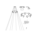 System LED flaggstang modul for lysslynge - Hvit