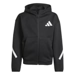 adidas Hettegenser Z.N.E. Full Zip - Sort/hvit Barn, størrelse 140 cm