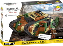 Cobi 2993 Historical Collection Great War British Tank Mark I Male No C.19 878 Bricks