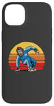 Coque pour iPhone 14 Plus Break Dancing Sasquatch B-Boy Bigfoot Dancer 80s Sunset