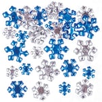 Baker Ross Bijoux Acrylique Flocons de Neige (Paquet de 100) Loisirs créatifs de Noël pour Enfants, Bleu