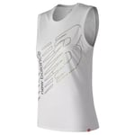 NEW BALANCE WOMENS ESSENTIALS 90S TANK TOP VEST WHITE SUMMER RETRO NEW BNWT OG S