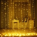 Led Rideau Lumières avec Fonction , 3 3M 300 led Lumières de Chaîne de Fenêtre de Rideau , Guirlande Lumineuse de Fée, Décor de Lampe de Mariage de