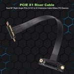 Pcie X1 Riser Cable Dual Right Kulma Pcie 3.0 X1 - X1 Jatkokaapeli 8gbps Pci 1x Riser Card 20cm