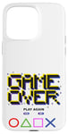 Coque pour iPhone 15 Pro Max Game Over Vintage Retro Jeux Vidéo Gaming