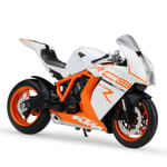 1:10 KTM 1190 RC8 R malliauton simulointi metallilelu moottoripyörä lasten lelu lahjakokoelma mallilelu