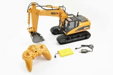 HUINA 1/14TH SCALE RC EXCAVATOR 2.4G 15CH WITH DIE CAST BUCKET.