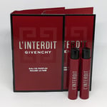 2x Givenchy L'Interdit ROUGE ULTIME Ladies EDP (2x1ml Sample Size) Eau De Parfum