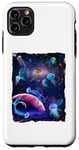 Coque pour iPhone 11 Pro Max Sea jellies Wild Pet Animal Universe Galaxy Stars Jellyfish