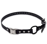 Educator Collier élastique pour chien à fermeture rapide, biothane, imperméable, anti-odeur, facile à connecter et à déconnecter et anneau en D avec boucle élastique confortable, réglable pour un ajustement personnalisé, 1,9 cm, noir